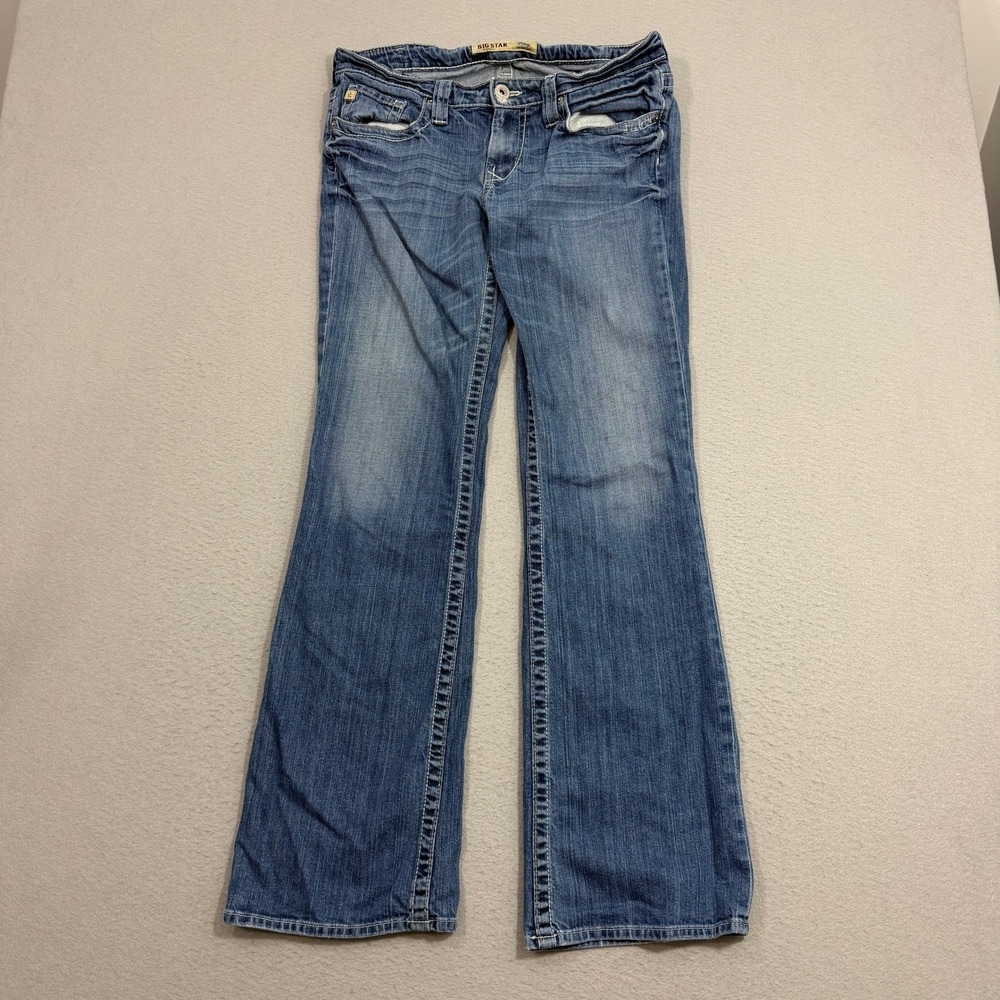 Big Star Jeans Women 31x33 Remy Low Rise Bootcut Embroidered Flap Pocket Denim